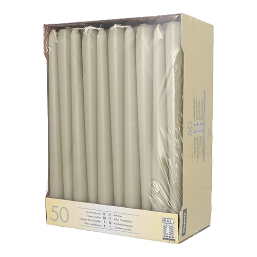 Starpak Leuchterkerzen Ø 2,2 cm, 25 cm farngrün, 2 x 50 Stück