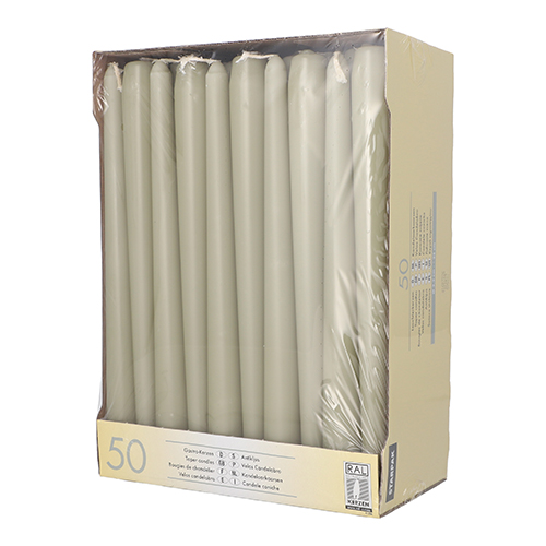 Starpak Leuchterkerzen Ø 2,2 cm, 25 cm farngrün, 2 x 50 Stück