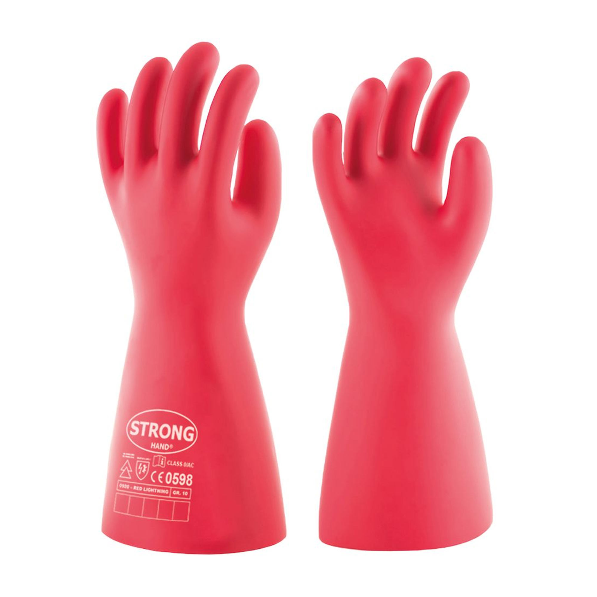 Stronghand Red Lightning 0920 Elektrikerhandschuhe mit Latex-Beschichtung rot, VE 12 Paar