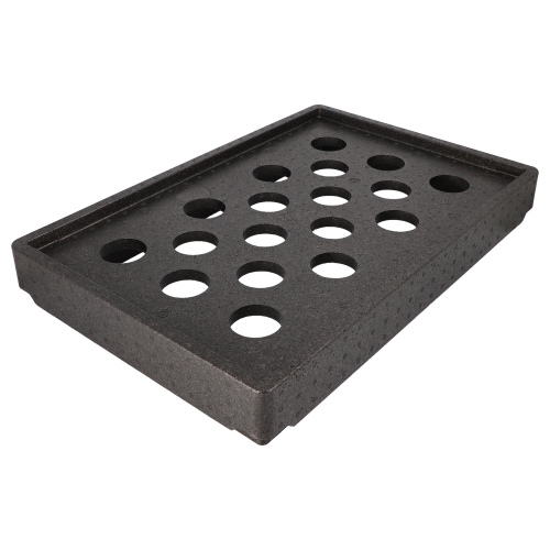 Starpak Kühlaufsatz EPP 60 cm x 40 cm x 8,5 cm schwarz "Gastro-Norm 1/1", 17 x 1 Stück