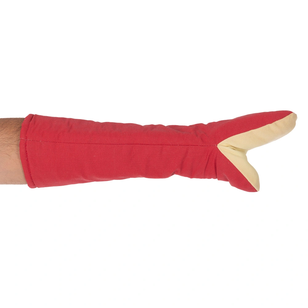 Hygostar Redstar, Canvas Hitzeschutzhandschuhe mit Canvas-Beschichtung rot, VE 6 Stück
