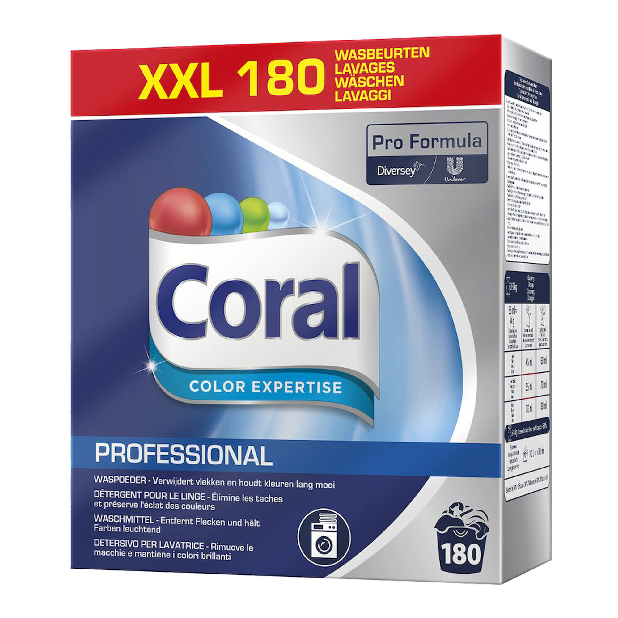 Coral Pro Formula Color Expertise Professional Fein- und Buntwaschmittel, 180 Wl