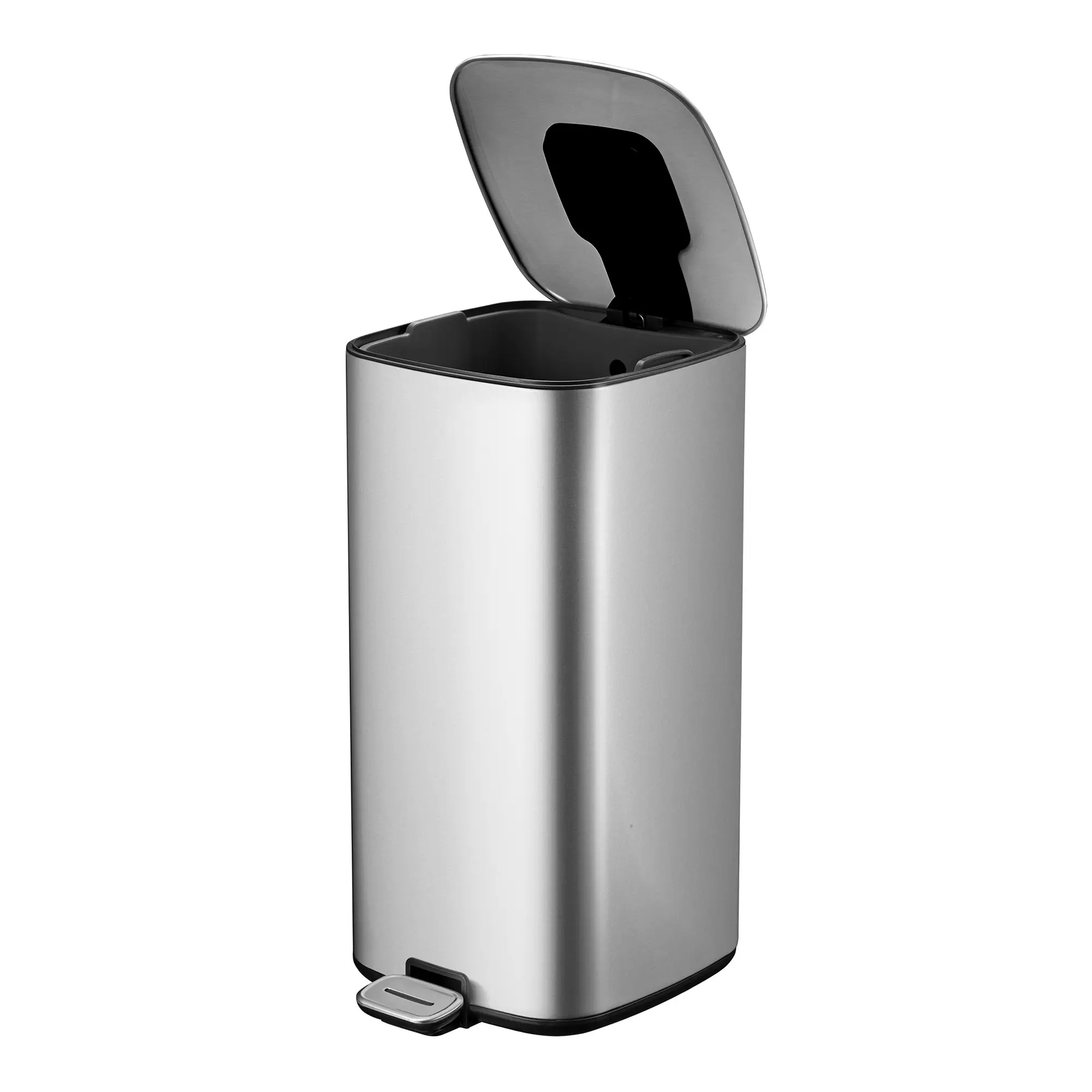 EKO Step Bin Regent Tretabfallbehälter 32 Liter aus Edelstahl mit Fußpedal, Soft-Close-Deckel und integriertem Desodorierungsfach, Art.-Nr. 3220