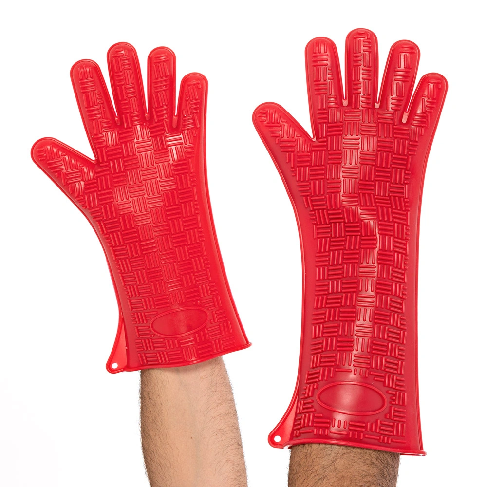 Hygostar Heatblocker, Silikon Hitzeschutzhandschuhe rot, VE 2 Stück