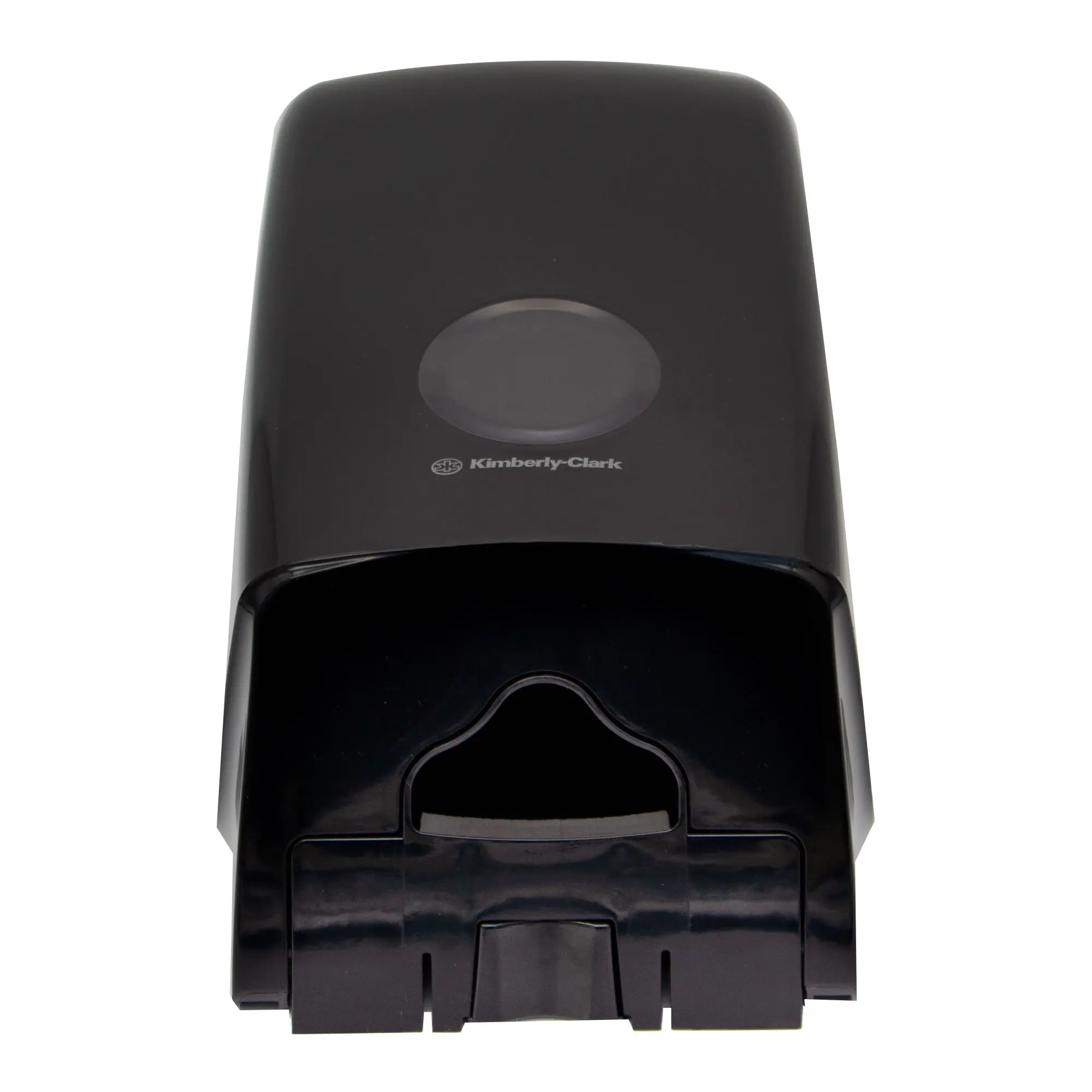 Kimberly-Clark Aquarius 6946, 7172 Einzelblatt-Toilettenpapierspender in Schwarz mit rundem Sichtfenster und glatter, reinigungsfreundlicher Oberfläche, Artikelnummer 6946