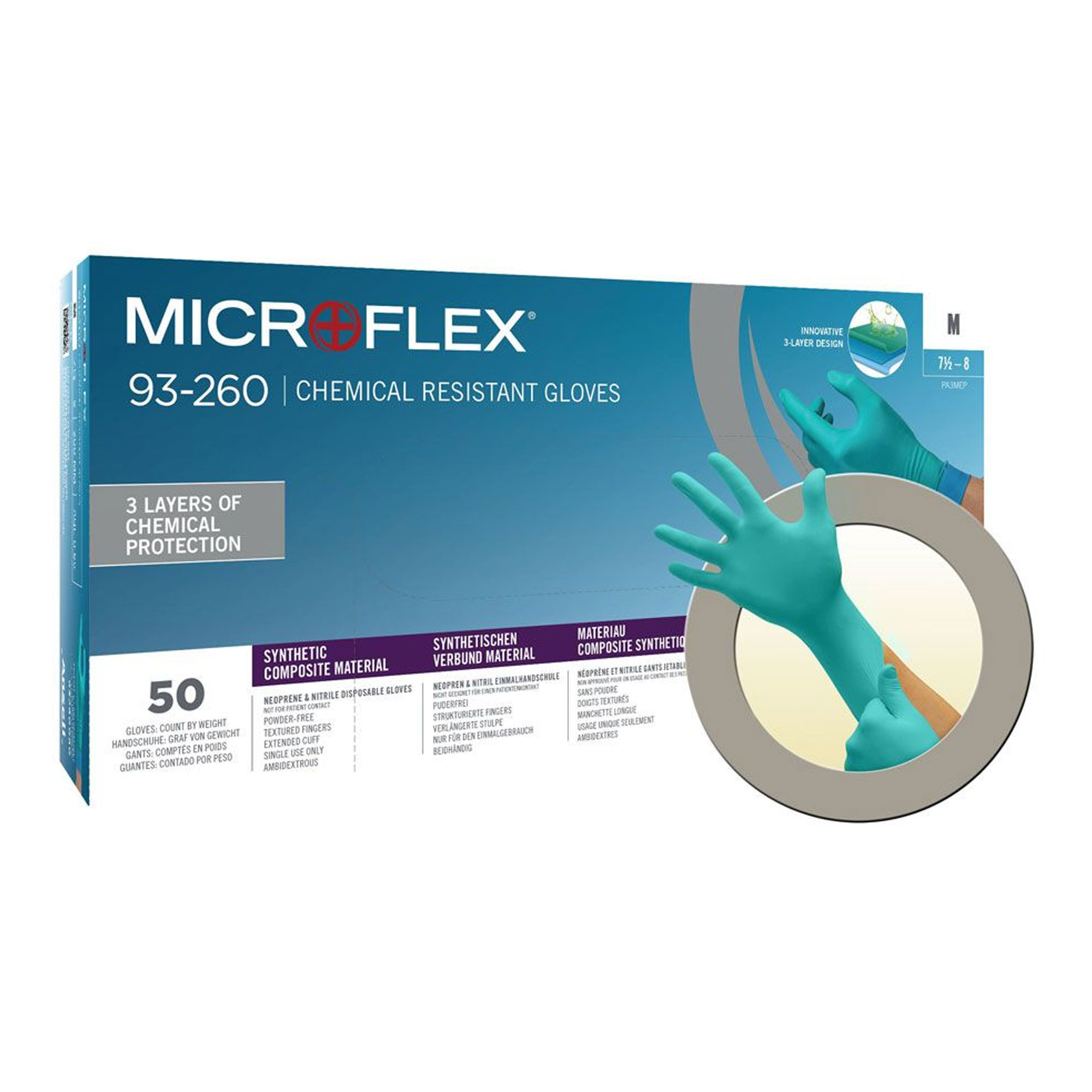 Ansell Microflex 93-260 Chemikalienschutzhandschuhe grün, VE 500 Stück