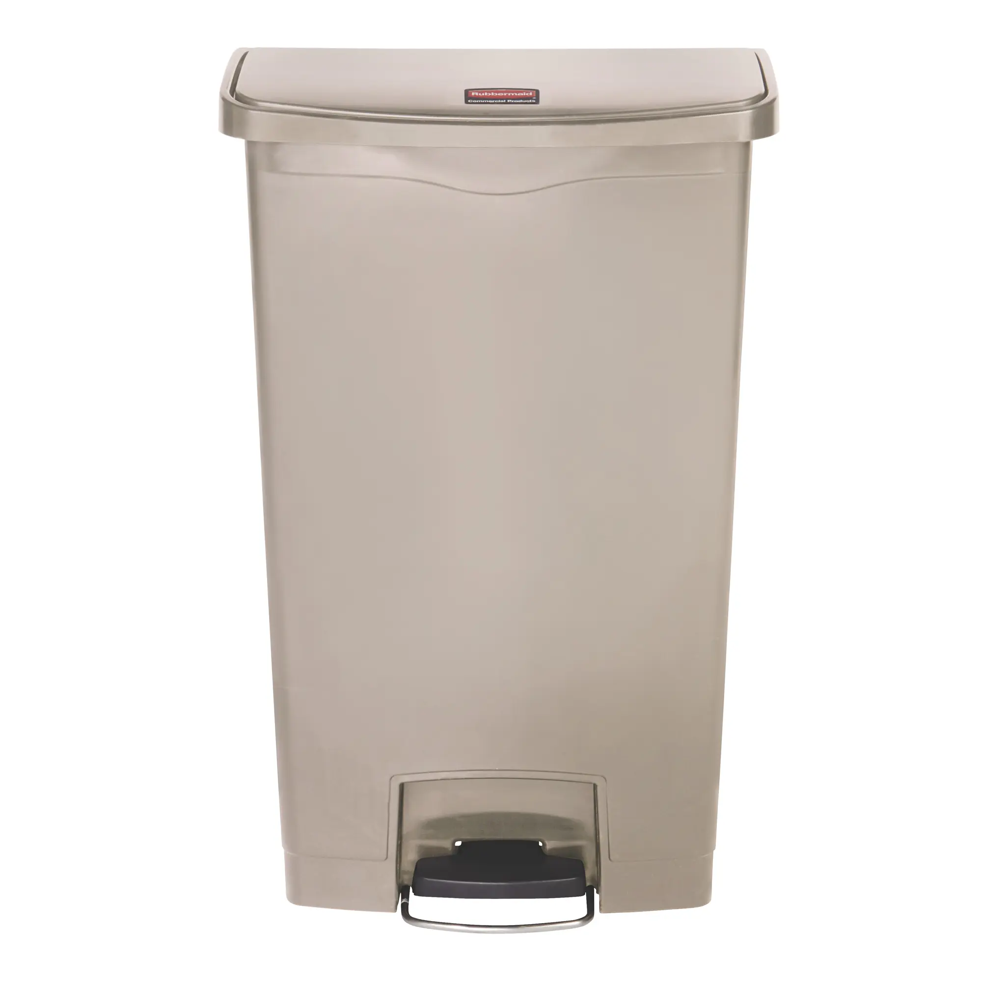 Rubbermaid Slim Jim Step on Abfallbehälter 68 Liter Front Step mit robustem Fußpedal, schmaler Kunststoff-Mülleimer für hygienische Abfallentsorgung