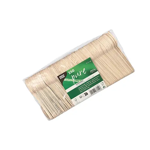 PAPSTAR Kaffeelöffel Holz "pure" 11 cm, 4 x 250 Stück im Beutel, FSC-zertifizierte, splitterfreie Kaffeelöffel aus hellem Birkenholz, stabil und geschmacksneutral