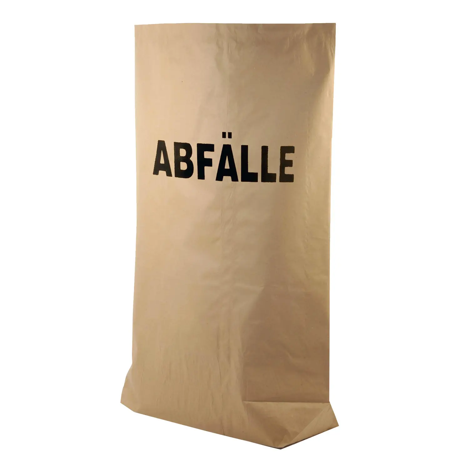 FUNNY Papiermüllsäcke 120 Liter mit Bodenfalte, braun, 2-lagig, unbedruckter Papiersack mit Aufdruck „Abfälle“ für biologische und trockene Abfälle, Art.-Nr. AG-794