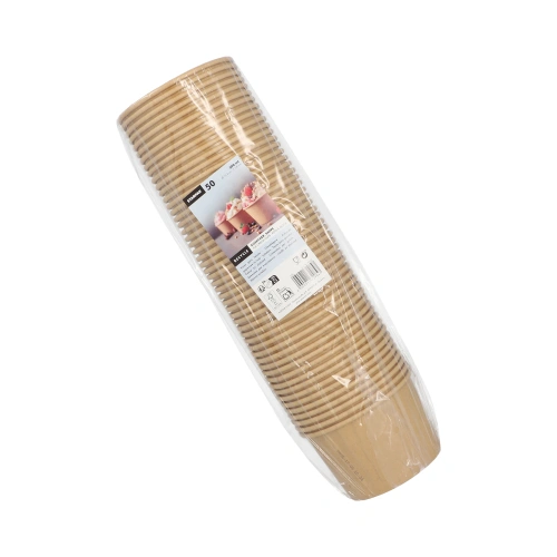 Starpak Eisbecher, Pappe rund 500 ml Ø 11,2 cm, 7,8 cm braun, 10 x 50 Stück