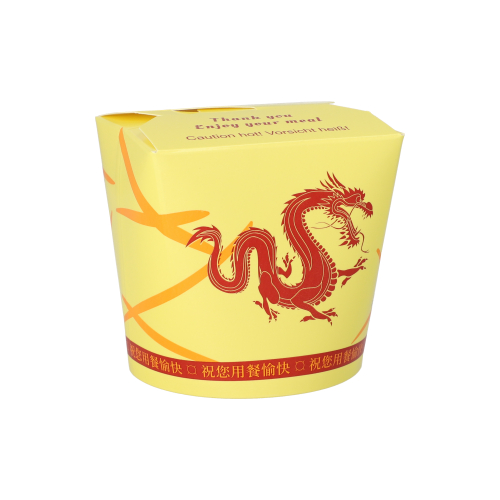 Starpak Snackboxen "ASIA" rund 750 ml 9,6 cm x 9,8 cm x 8,6 cm "Dragon", 10 x 50 Stück