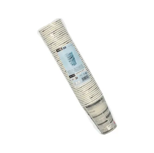 Starpak 50 Trinkbecher, Pappe "To Go" 0,3 l Ø 8 cm, 11,7 cm weiß "Newsprint"