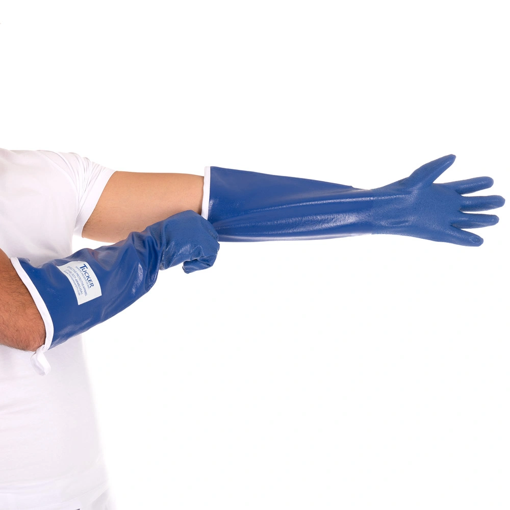 Hygostar Safety Burnguard Steamglove Allzweckhandschuhe mit Nitril-Beschichtung blau, VE 1 Paar