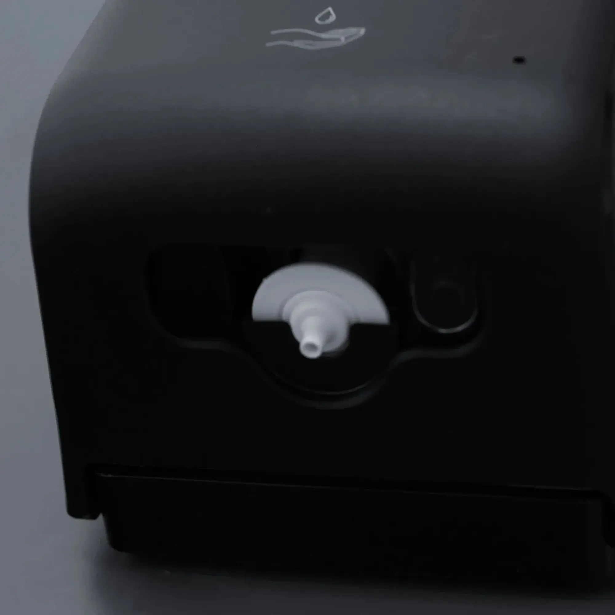 SEMYtop Sensor Schaumseifenspender 1000 ml Kunststoff in Schwarz, berührungsloser, frei nachfüllbarer Schaumseifenspender für Waschraum und WC