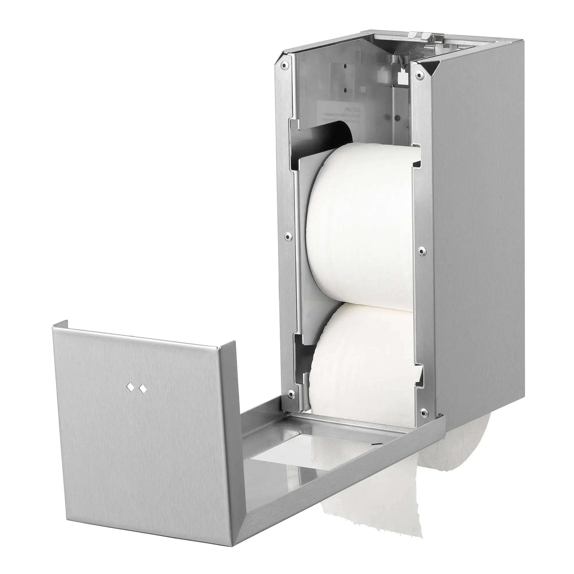 Qbic-line Toilettenpapierspender 2 Rollen QTR2 SSL Edelstahl matt Edelstahlfront abschliessbar 6820