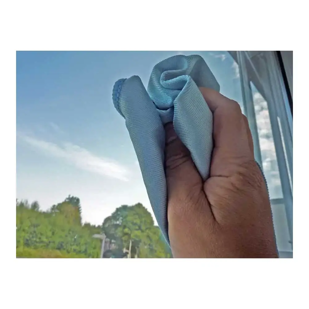 Unger PRO Advanced 4in1 Glasreinigungsset, 4-teilig von Unger – Hand mit MicroWipe Lite Mikrofasertuch reinigt streifenfrei ein Fenster, ideal für Glasflächen und Spiegel