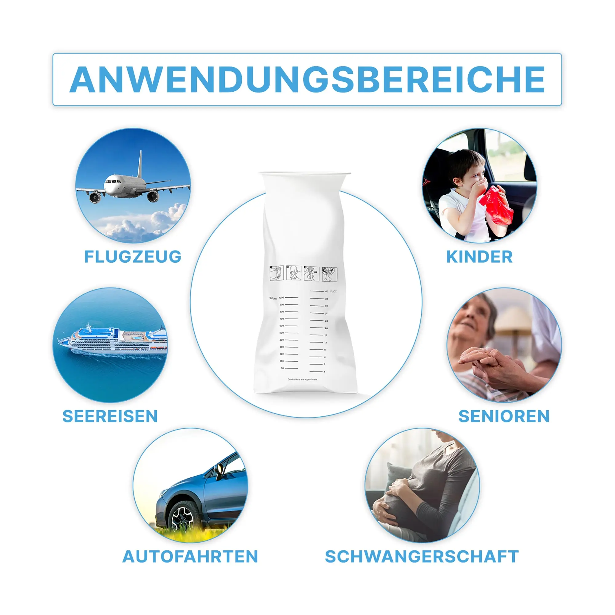 ARNOMED  Spuckbeutel mit verschließbarem Ring, 2 Liter, 25 Stück