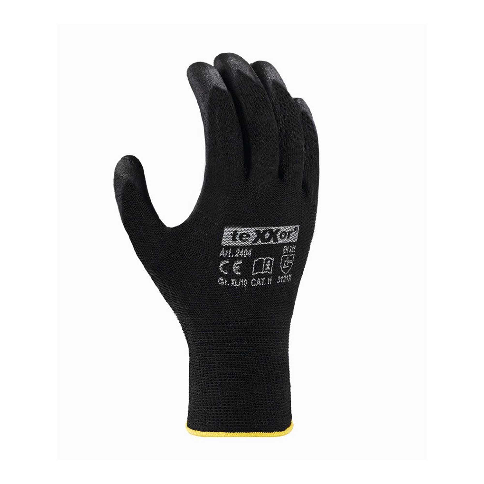 teXXor 2404 Polyester-Strickhandschuhe mit Polyurethan-Beschichtung weiß, VE 240 Paar