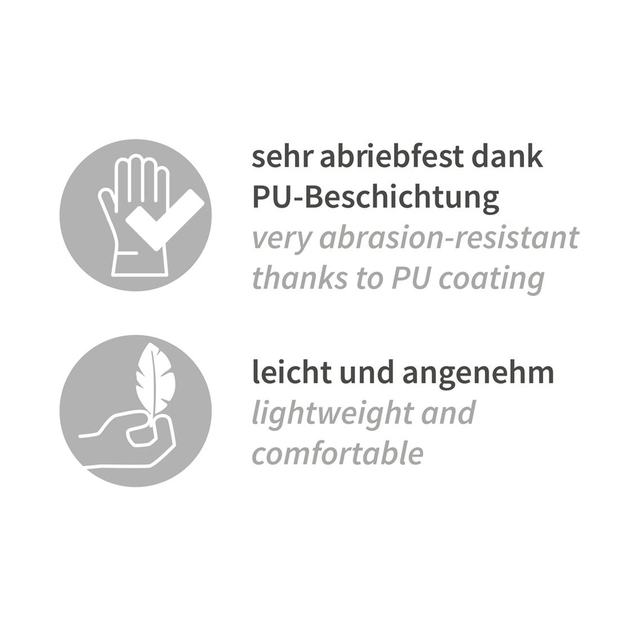 Hygostar Black Ace Feinstrickhandschuhe mit Polyurethan-Beschichtung grau, VE 120 Paar