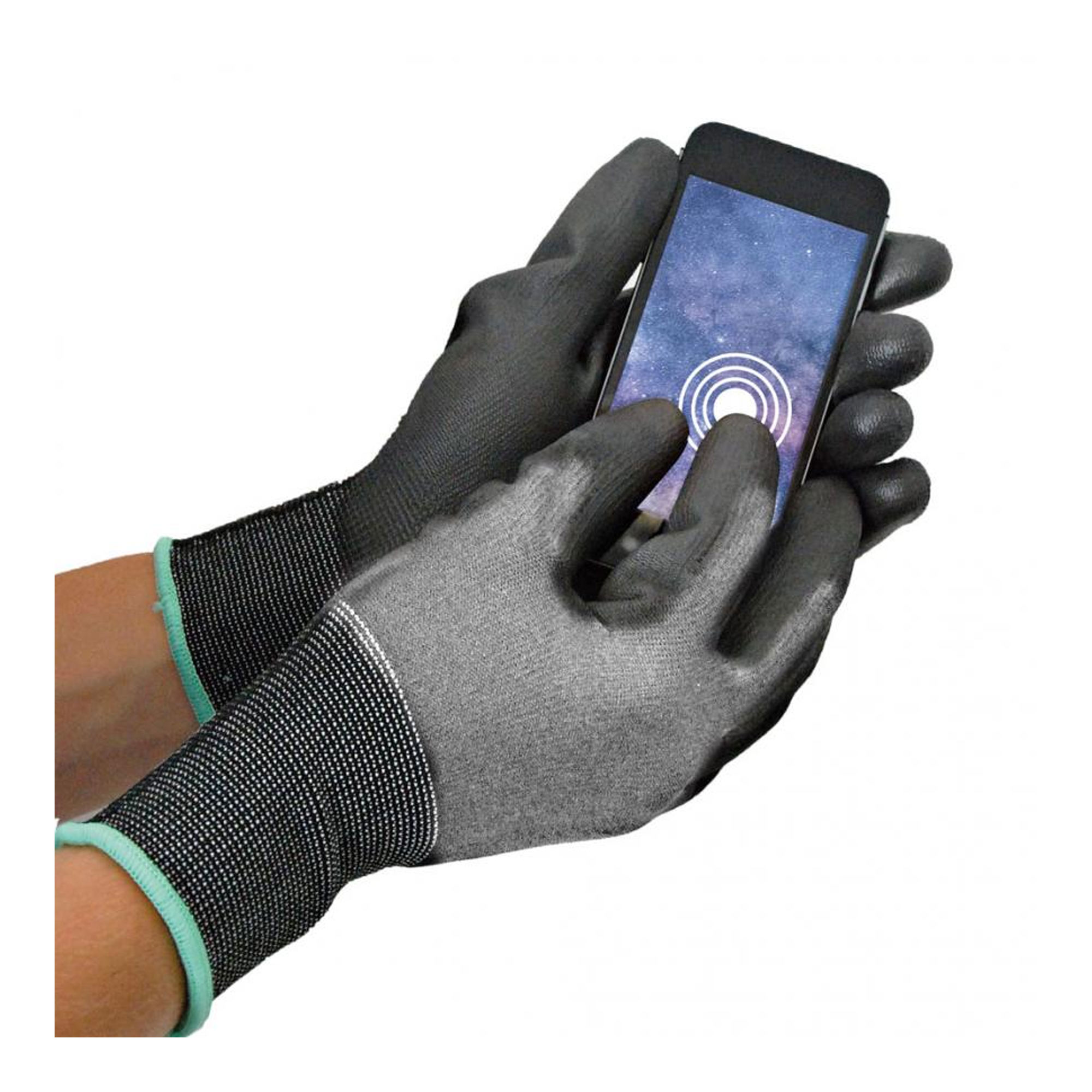 Hygostar Cut Safe Touch Schnittschutzhandschuhe mit Polyurethan-Beschichtung grau/schwarz, VE 100 Paar