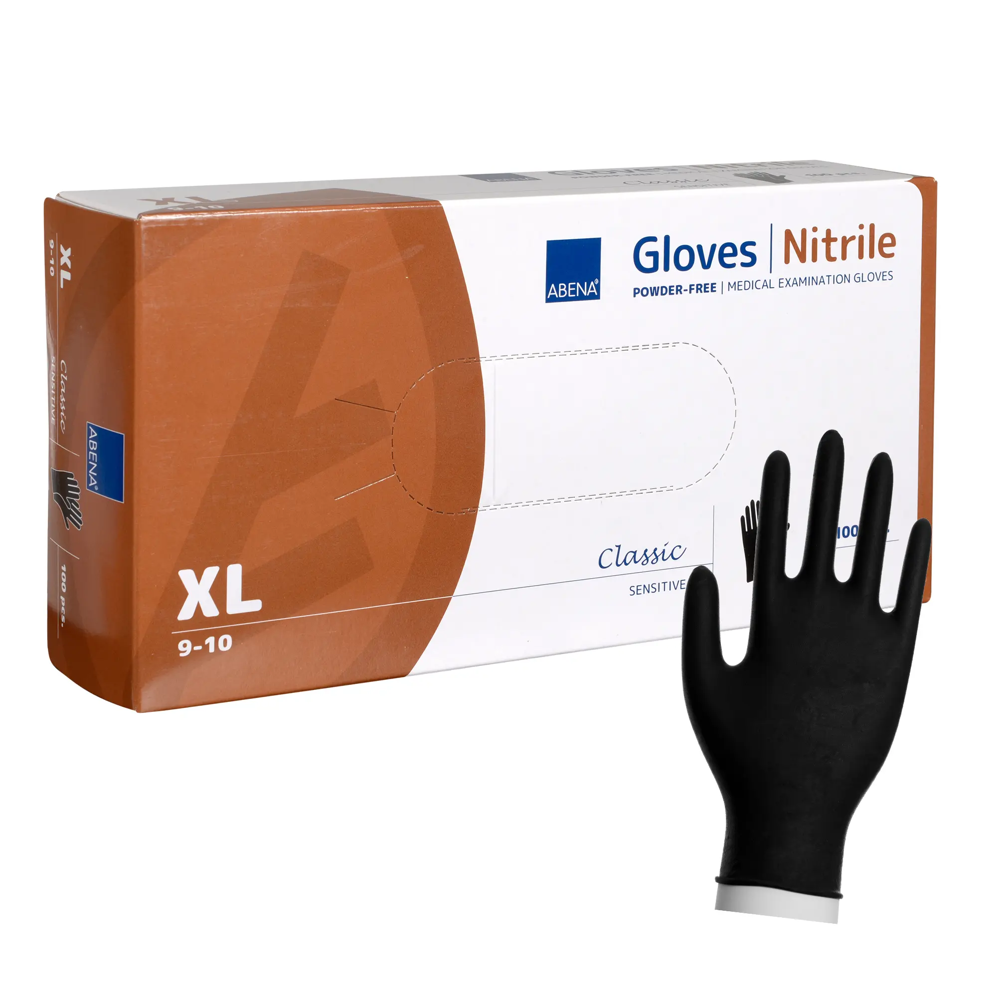 ABENA Nitril-Handschuhe schwarz, ungepudert 100 Stück XL 290485_1
