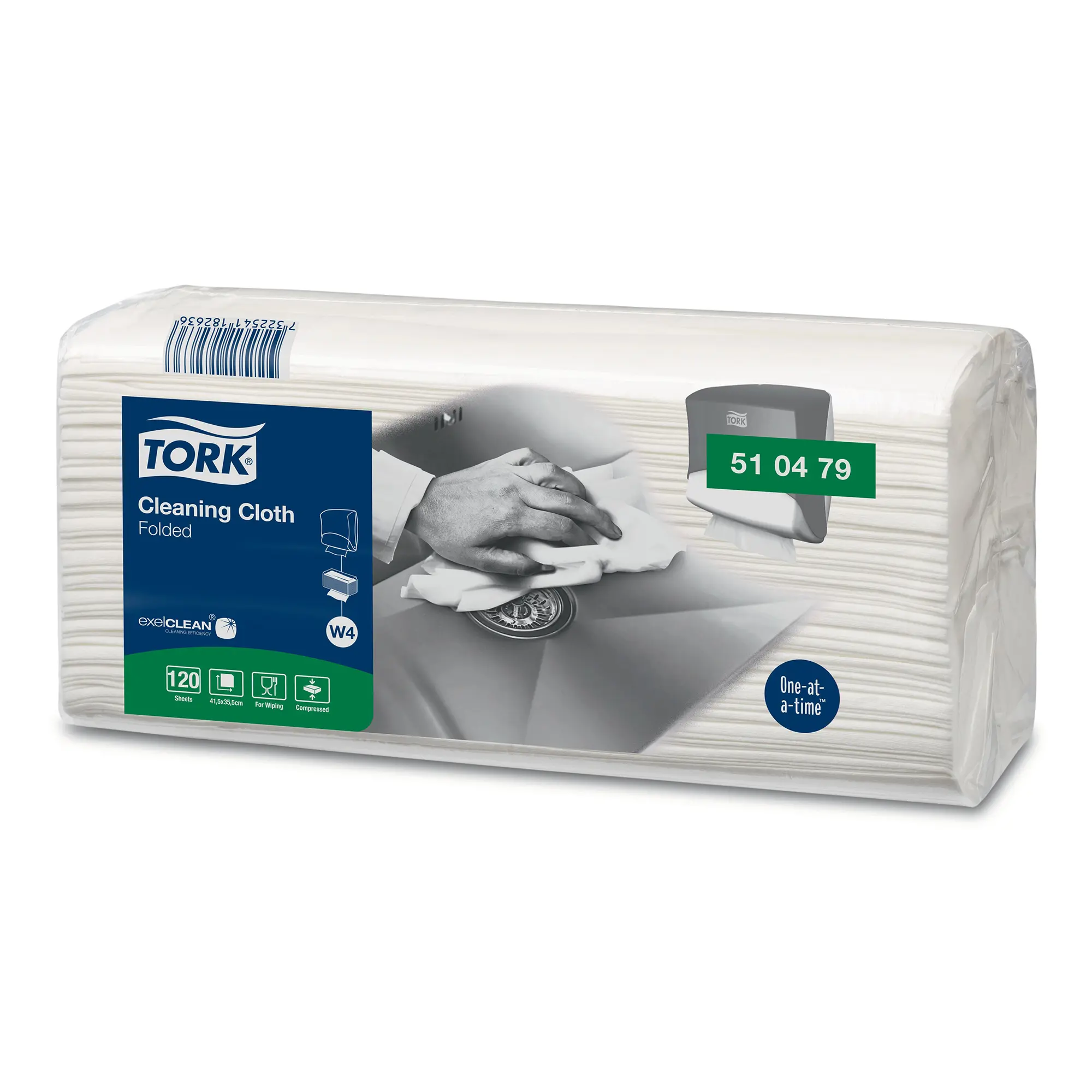 Tork 510479 Premium Reinigungstücher W4 weiß, 1-lagig, 35,5 x 41,5 cm, 480 Tücher