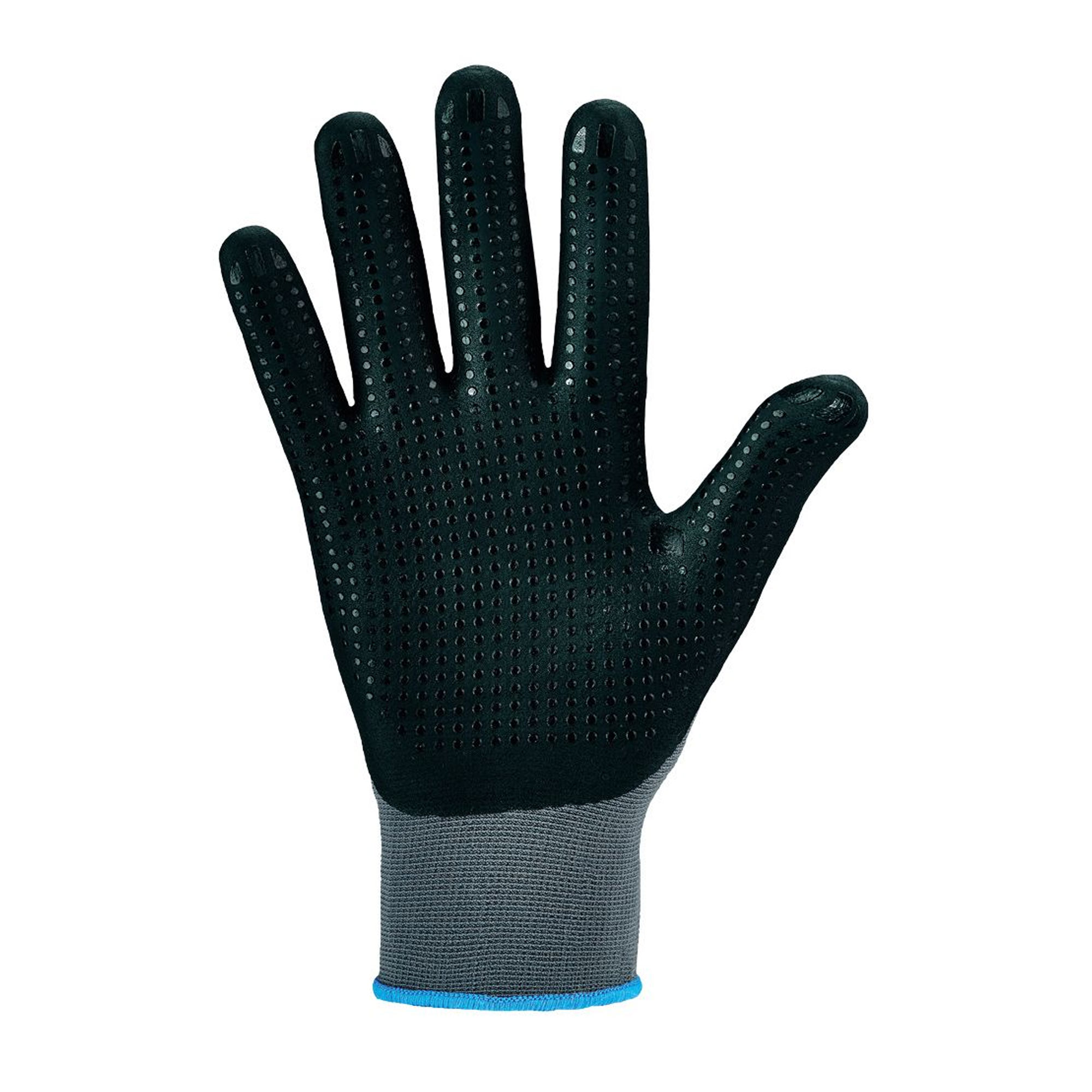 Stronghand Handan 0613 Feinstrickhandschuhe mit Nitril-Beschichtung grau/schwarz, VE 120 Paar