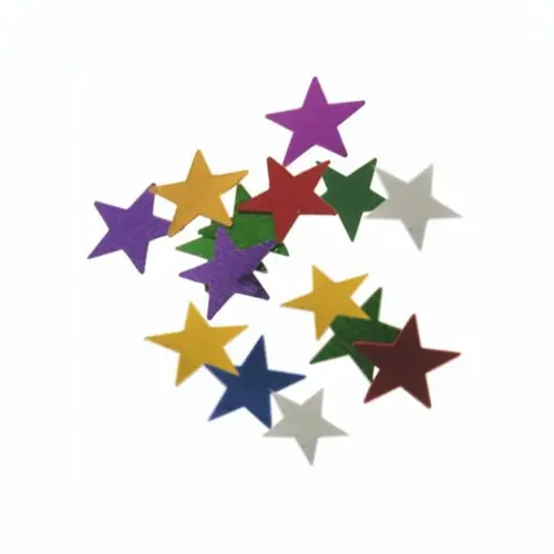 PAPSTAR Deko-Streuschmuck, Folie Ø 1 cm farbig sortiert "Stars" 20 gr.