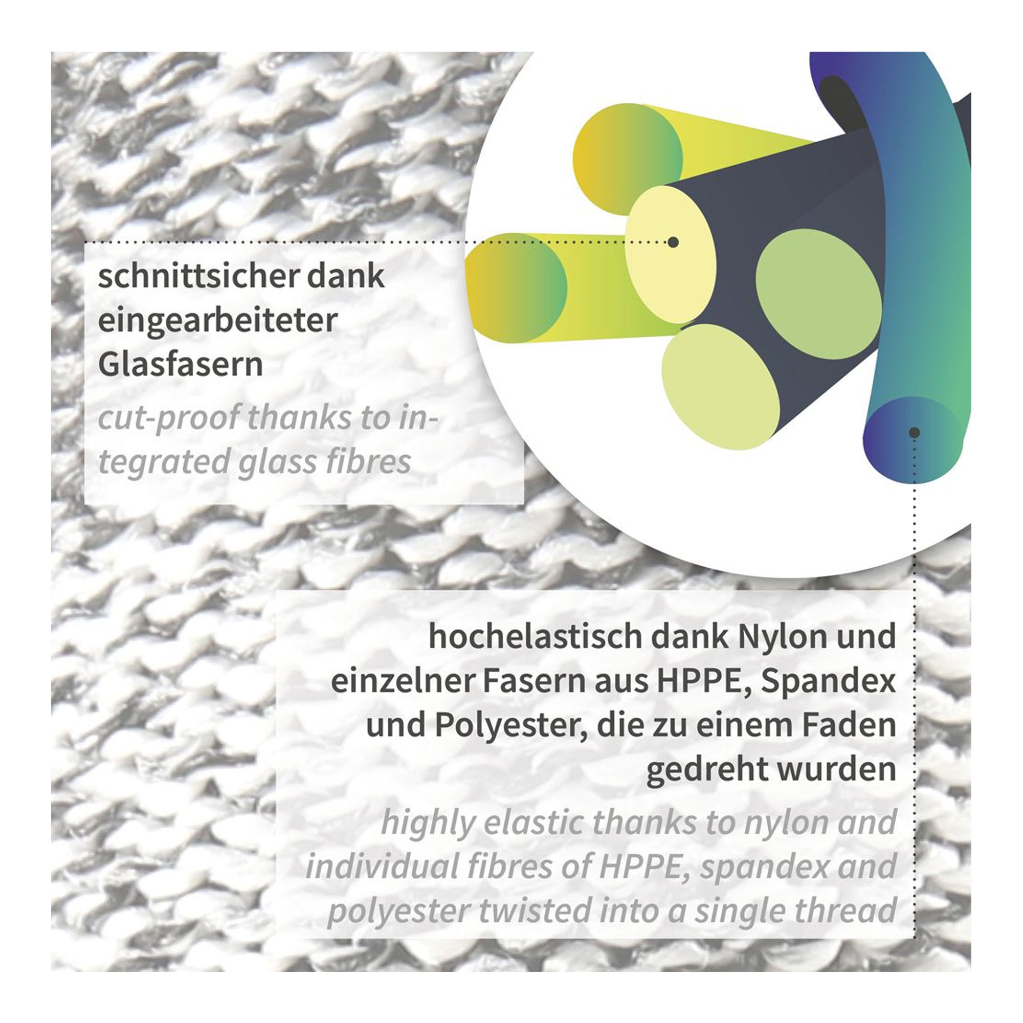 Hygostar Cut Safe Schnittschutzhandschuhe mit Polyurethan-Beschichtung grau/schwarz, VE 100 Paar