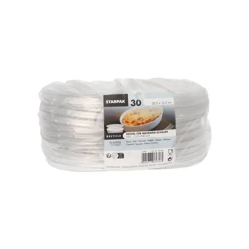 Starpak Deckel PET für Schalen oval 1 cm x 13,5 cm x 20,5 cm glasklar "Cella"