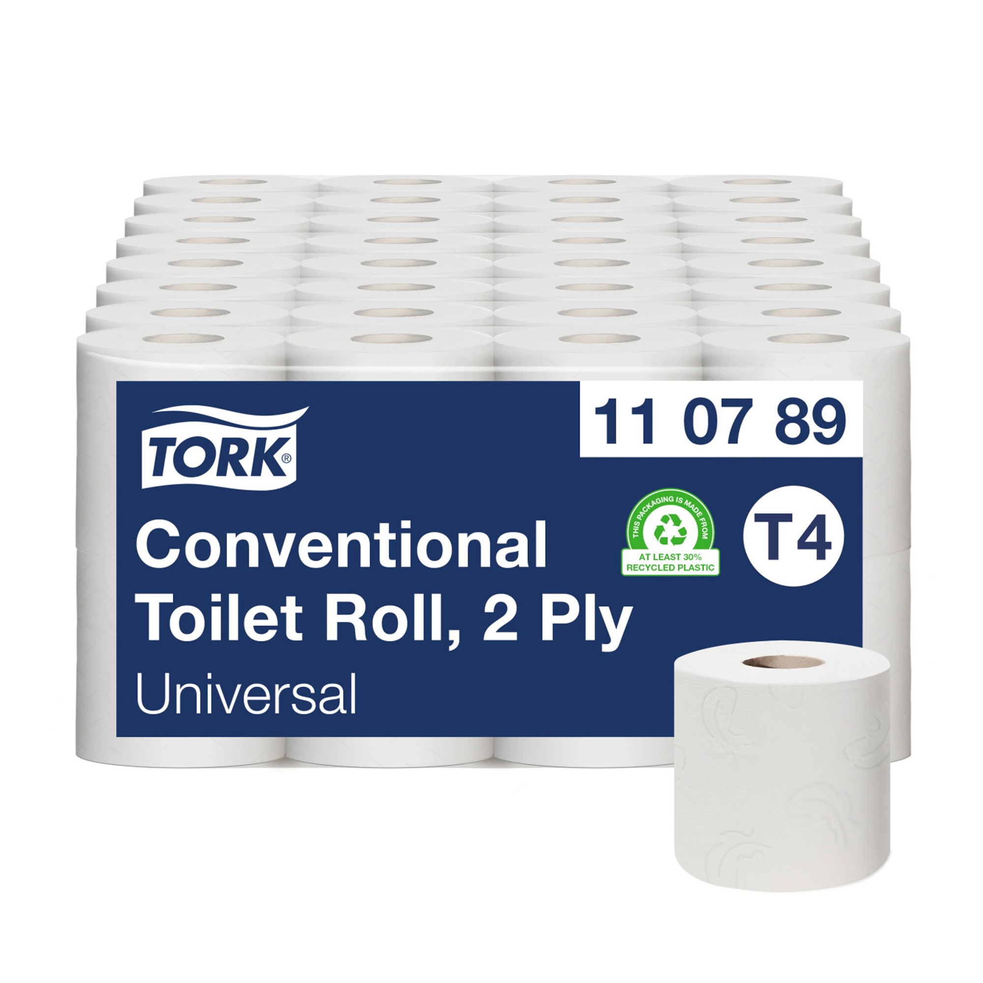 Tork Kleinrollen-Toilettenpapier Universal 2-lagig 30 Rollen 110789_1