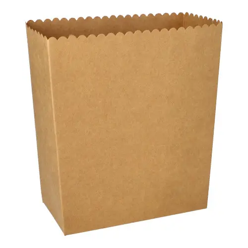 PAPSTAR 50 Popcorn-Boxen Pappe "pure" eckig 2400 ml 19,2 cm x 15,8 cm x 8 cm braun groß