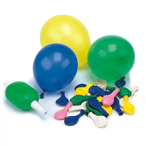 PAPSTAR 50 Luftballons mit Pumpe Ø 8,5 cm farbig sortiert