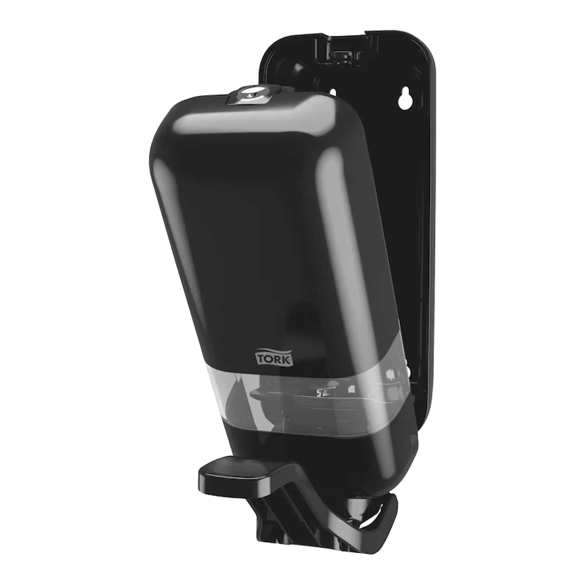 Tork Elevation Spender mit Armhebel für Seifen und Händedesinfektionsmittel S4 1000 ml, schwarzer Wandspender mit 1000-ml-Fassungsvermögen, Artikelnummer 564108