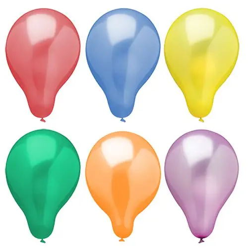 PAPSTAR 6 Luftballons Ø 25 cm farbig sortiert "Metallic"