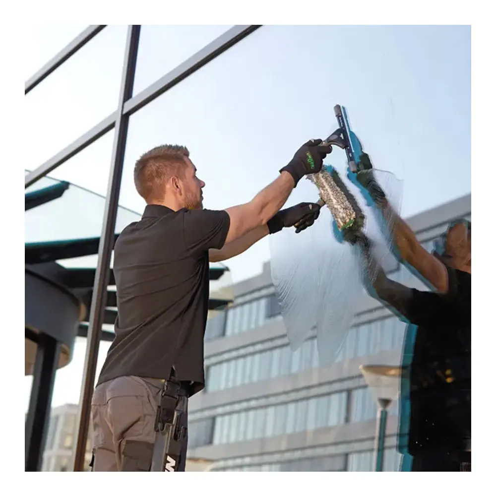 Unger ErgoTec Ninja Komplett-Set 6 in 1 Glasreinigungsset, 6-teilig von Unger für professionelle, streifenfreie Fenster- und Glasreinigung an großen Fassaden