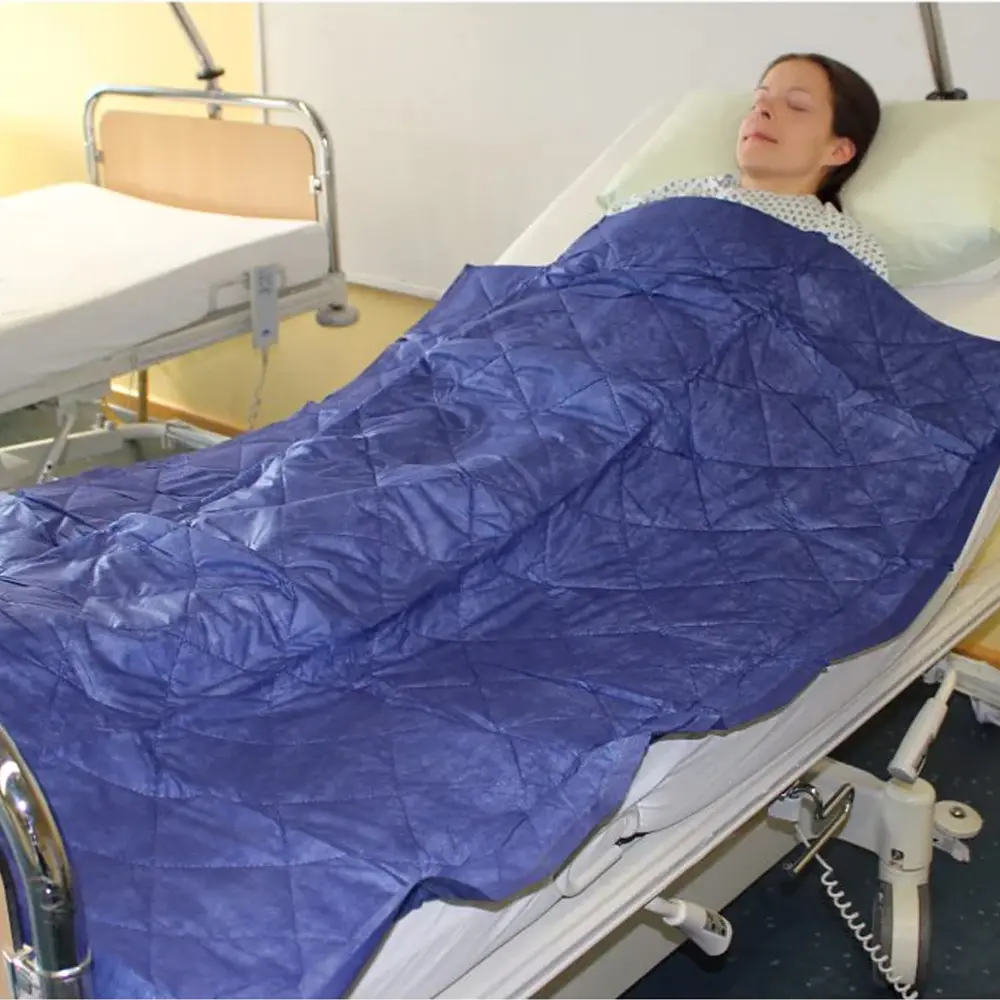 Medi-Inn Einweg-Patientendecke aus PP-Vliesstoff, 110 x 190 cm, blau 700 g/m2