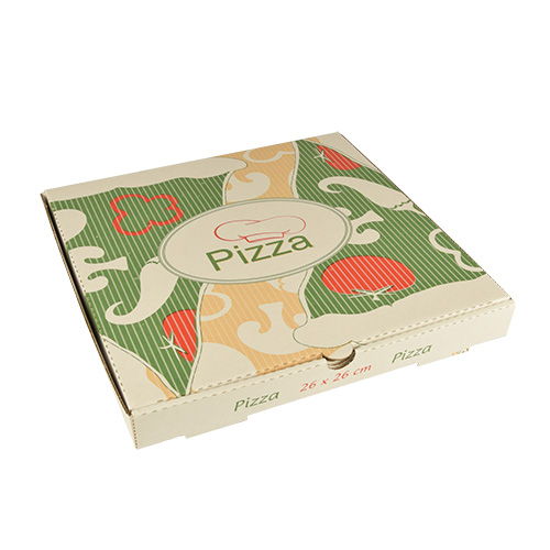 PAPSTAR 100 Pizzakartons, Cellulose "pure" eckig 26 cm x 26 cm x 3 cm