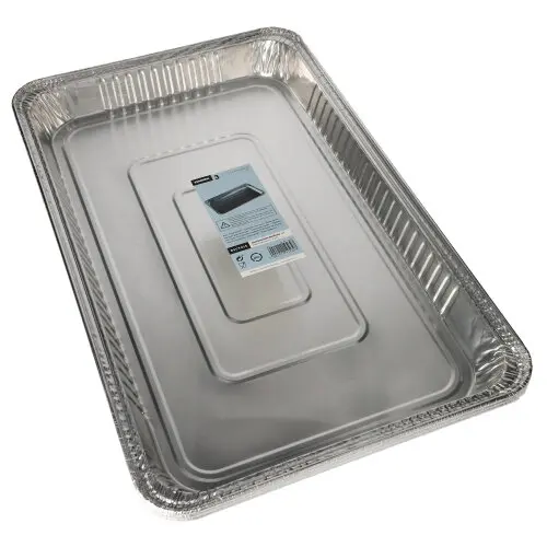 Starpak 3 Gastronorm-Behälter, Alu eckig 5,2 l 3,7 cm x 32,5 cm x 52,5 cm 1/1