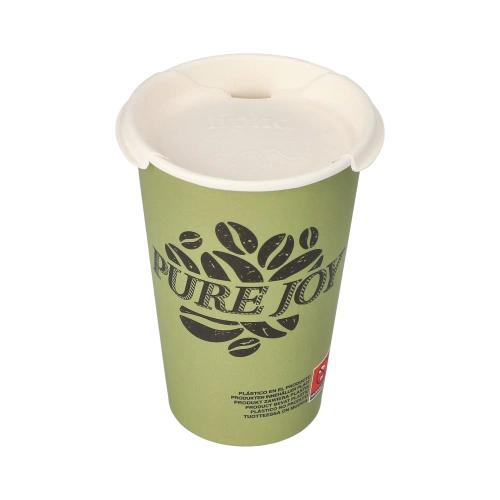 PAPSTAR Deckel für Trinkbecher Zuckerrohr Ø 8 cm weiß "liplid", 20 x 50 Stück