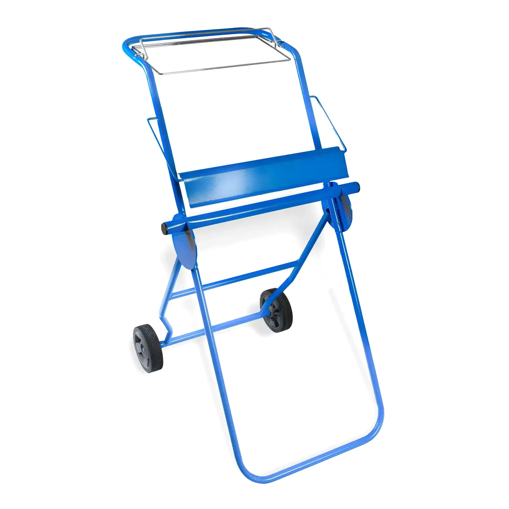 SEMYtop Putzrollen-Spender, Bodenständer, Metall "all in one" mit Müllsackhalterung