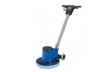 FloorMac Einscheibenmaschine in Blau mit verstellbarem Führungsgriff und großen Transportrollen für die gründliche Bodenreinigung, Artikelnummer 12345
