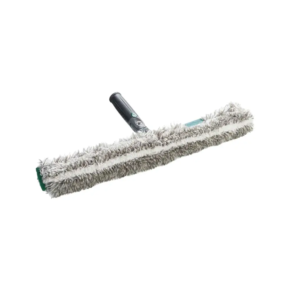 Unger ErgoTec Ninja Advanced Set 4in1 Glasreinigungsset, grauer Fenster Einwascher mit ergonomischem Griff und Mikrofaserbezug für professionelle Glasreinigung