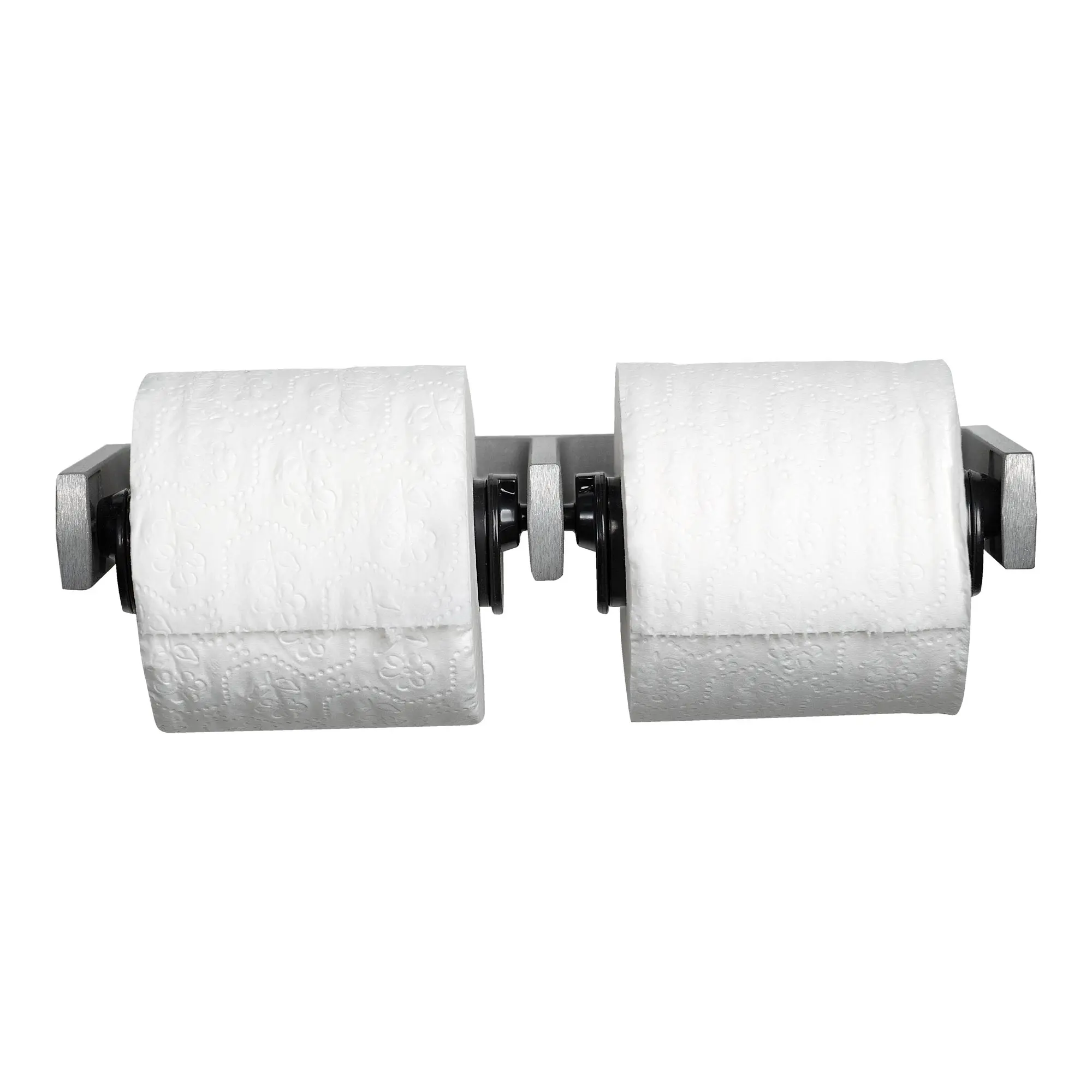 Bobrick B-2740 WC-Papierrollenhalter für 2 Rollen aus massivem Aluminium mit matt gebürsteter Oberfläche und diebstahlgesicherten ABS-Spindeln, Artikelnummer B-2740