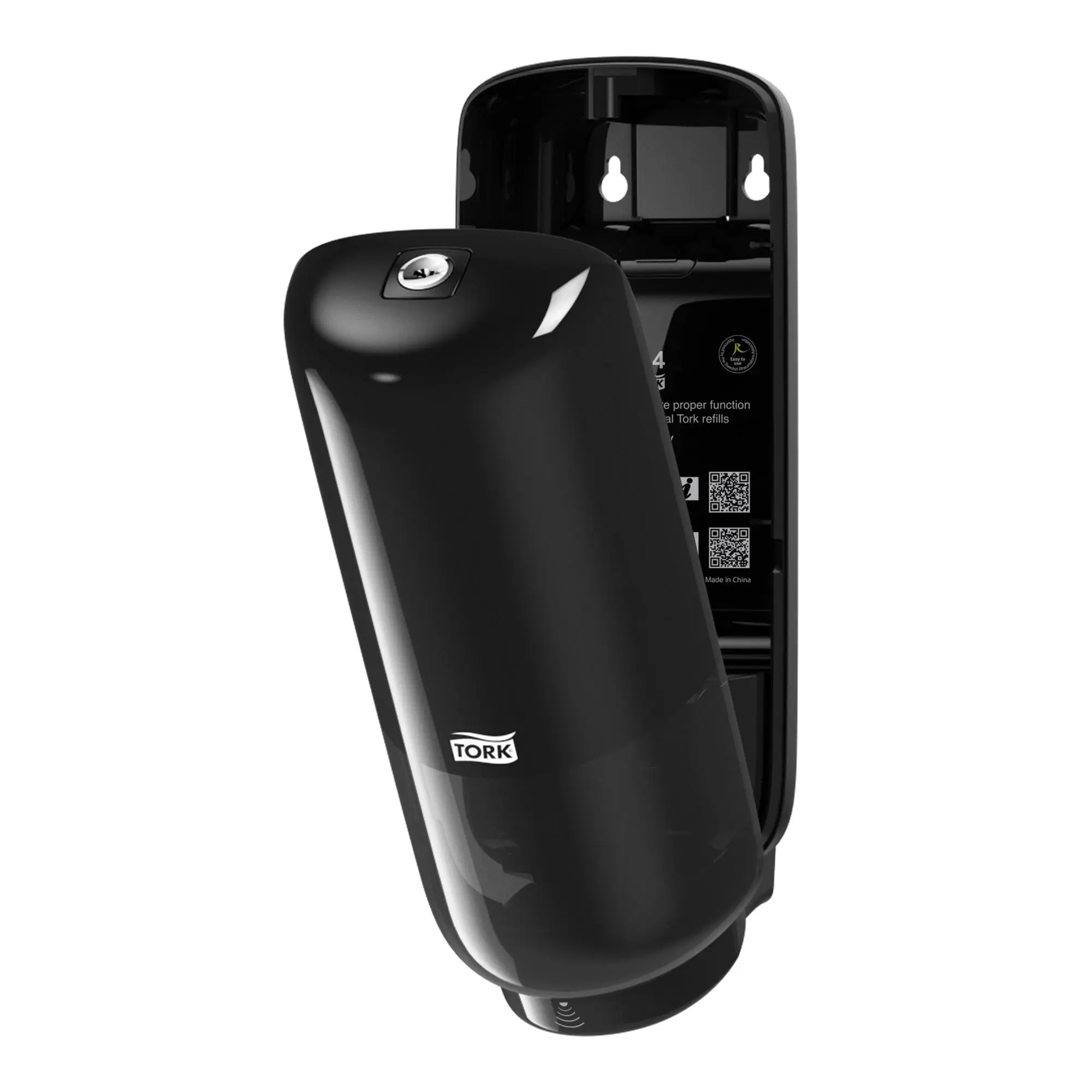 Tork Elevation Hautpflege Spender mit Intuition Sensor S4 1000 ml in Schwarz, berührungslos mit Intuition Sensor für Flüssig- und Schaumseife sowie Desinfektion, Artikel 561608