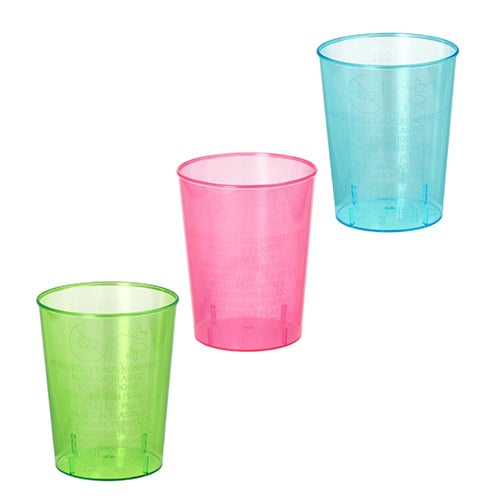 Starpak 40 Gläser für Schnaps, PS 4 cl Ø 4,2 cm, 5,2 cm farbig sortiert