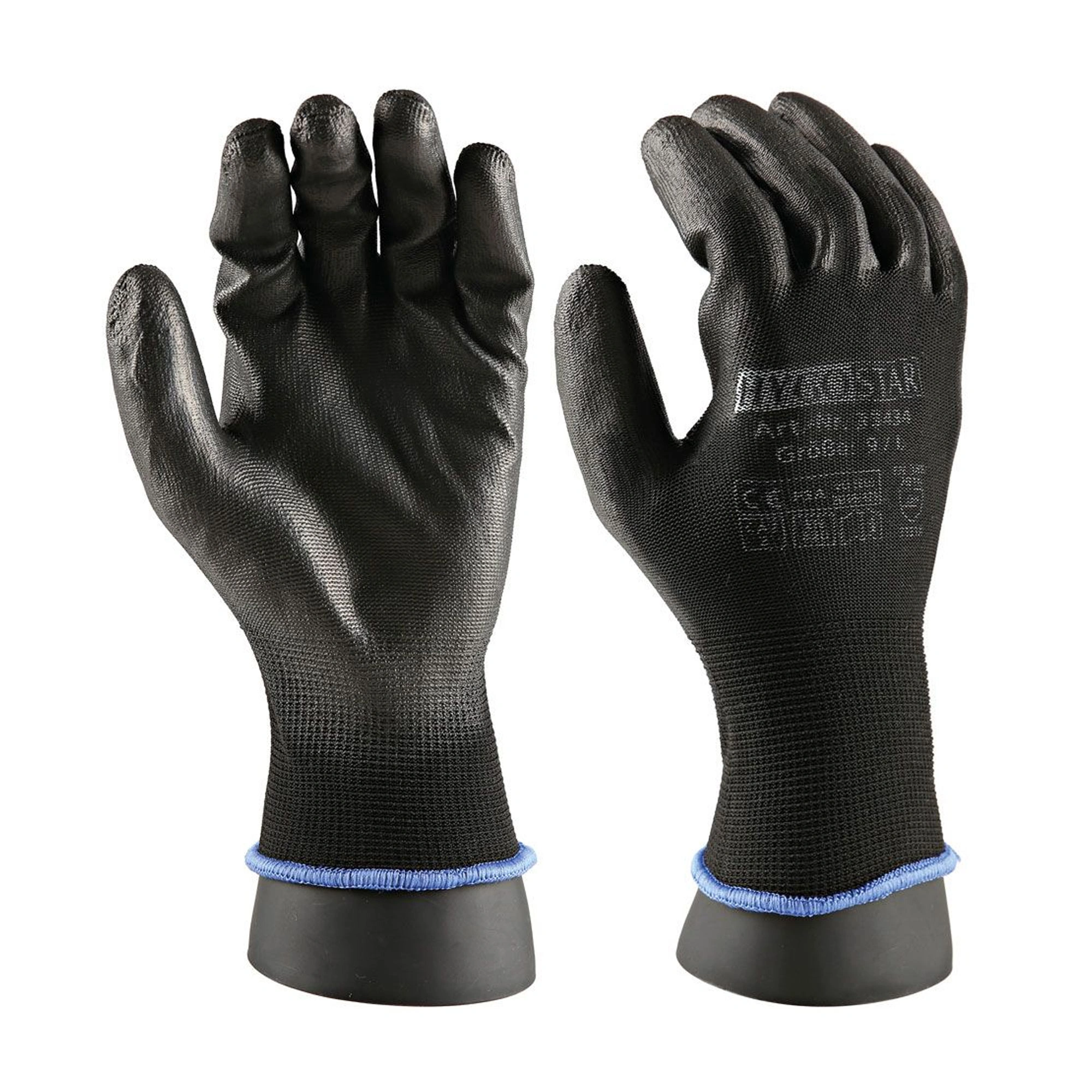Hygostar Black Ace Touch Feinstrickhandschuhe mit Polyurethan-Beschichtung schwarz, VE 120 Paar
