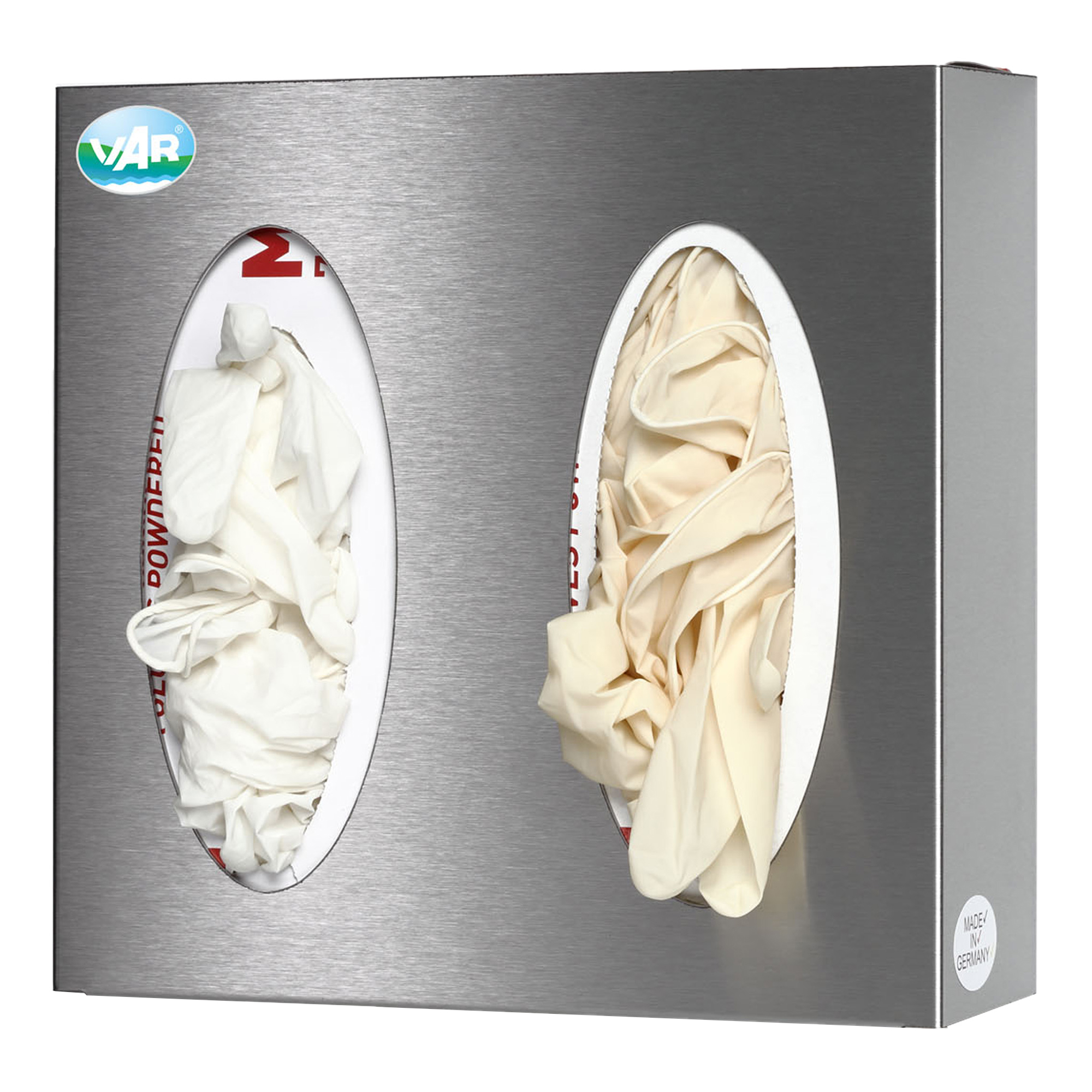 VAR Handschuhspender Edelstahl mit 2 Fächern