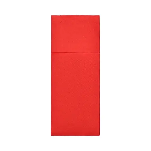 PAPSTAR Servietten "ROYAL Collection" 40 x 30 cm rot mit Besteckfalz, stoffähnliche Premium-Tissue-Serviette in kräftigem Rot, ideal für festliche Tischdekoration und Events