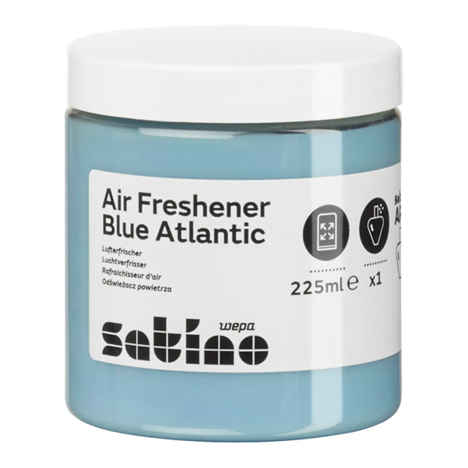 Satino by Wepa HYGINITY Lufterfrischer Refills AR1 Blue Atlantic 225 ml, blauer Duftnachfüller für Eco-Lufterfrischer-Spender von Satino by Wepa